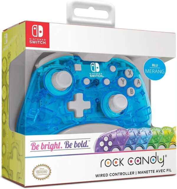 PDP Rock Candy Wired Controller for Nintendo Switch - Blue (Open Box)