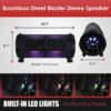 Pyle Bluetooth Boombox Street Blaster Stereo Speaker - Portable Wireless 300 Watt speaker - Image 5