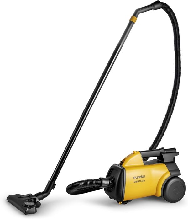 EUREKA Mighty Mite 3670G Corded Canister Vacuum Cleaner Bagged for Carpets and Hard floors, Pet, Yellow