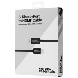 Bestbuy Essentials BE-PCDPHD6 6ft/1.8m DisplayPort to HDMI Cable
