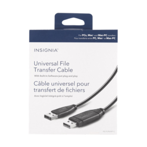 Open Box - Insignia NS-PU965XF 6ft USB 2.0 Transfer Cable Black Universal file transfer cable