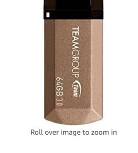 Team Group C155 64GB USB 3.2 Flash Drive Gold/Black (TC155364GD01)