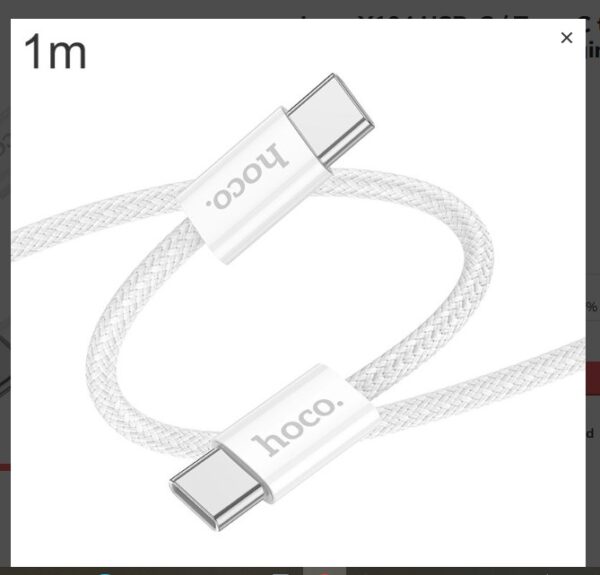Hoco 60W USB-C to USB-C charging data cable 1m 3.2ft