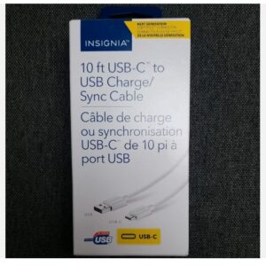 Insignia 10 ft. USB to USB-C Sync and Charge Cable White NS-PWLG2-C