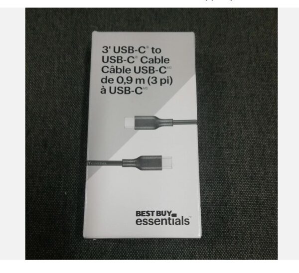 Best buy essentials 3' USB C to USB C cable USB-C