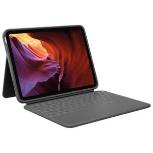 Open Box - Logitech Rugged Folio Keyboard Case for iPad (10th Gen) - Oxford Grey