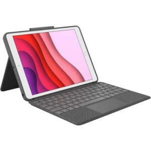 Logitech Combo Touch for iPad (7th, 8th and 9th generation) Keyboard case with trackpad, wireless keyboard, and Smart Connector technology - Graphite