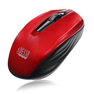 Adesso S50 1200 dpi Wireless Optical Gaming Mouse - Red - (IMOUSE S50R)