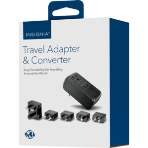 Open Box - Insignia Travel Adapter and Converter - Black
